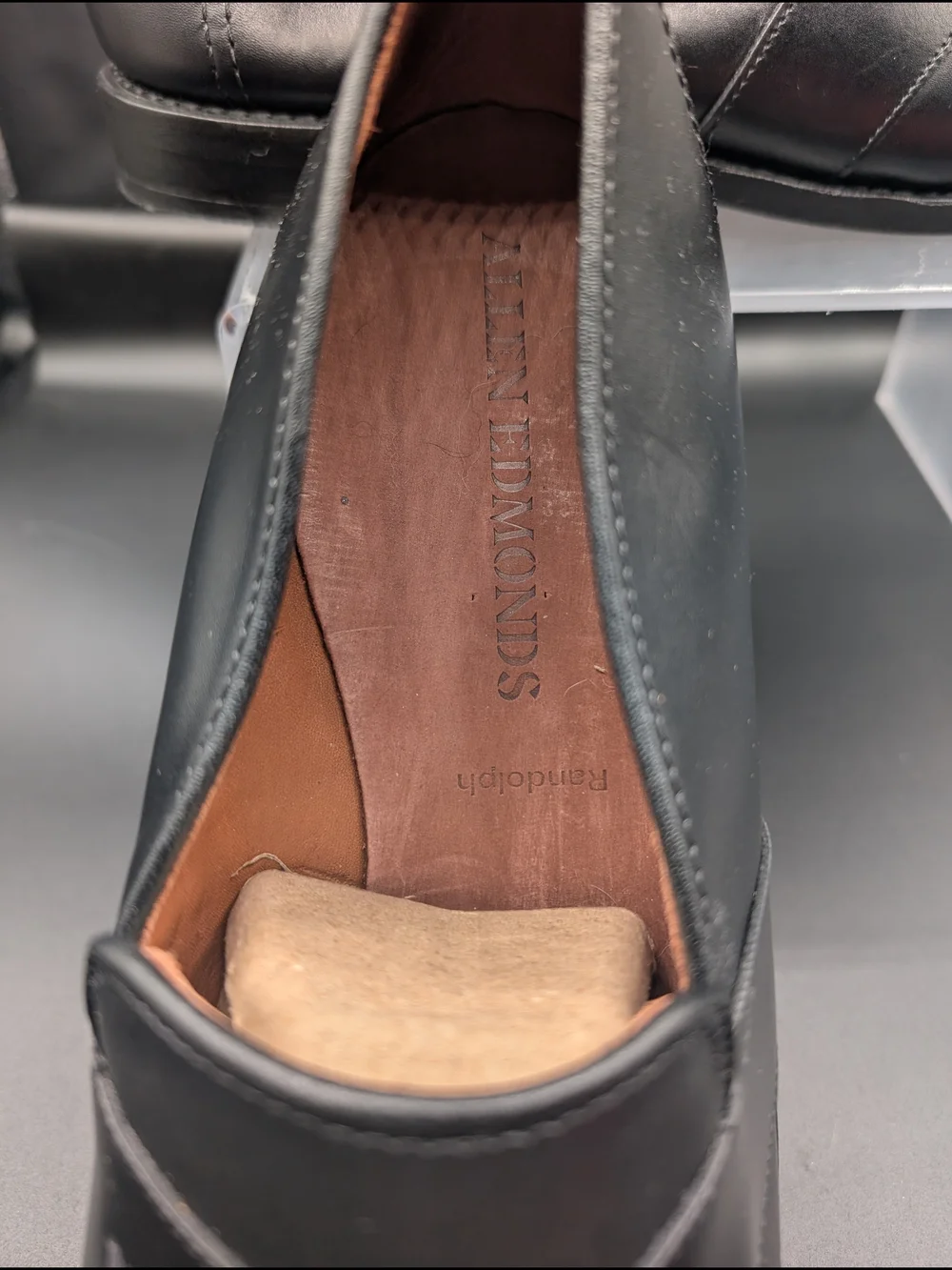 NWOT Allen Edmonds Black Leather Penny Loafers